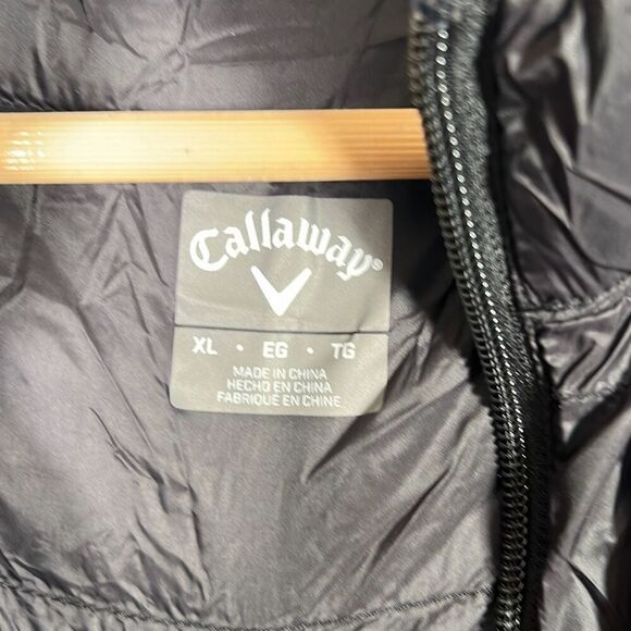 Callaway Golf Jacket performance Puffer‎ Full Zip Caviar Black NWT Men X-Large - Picture 5 of 8